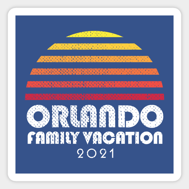 Orlando Family Vacation Florida Sun Magnet by PodDesignShop